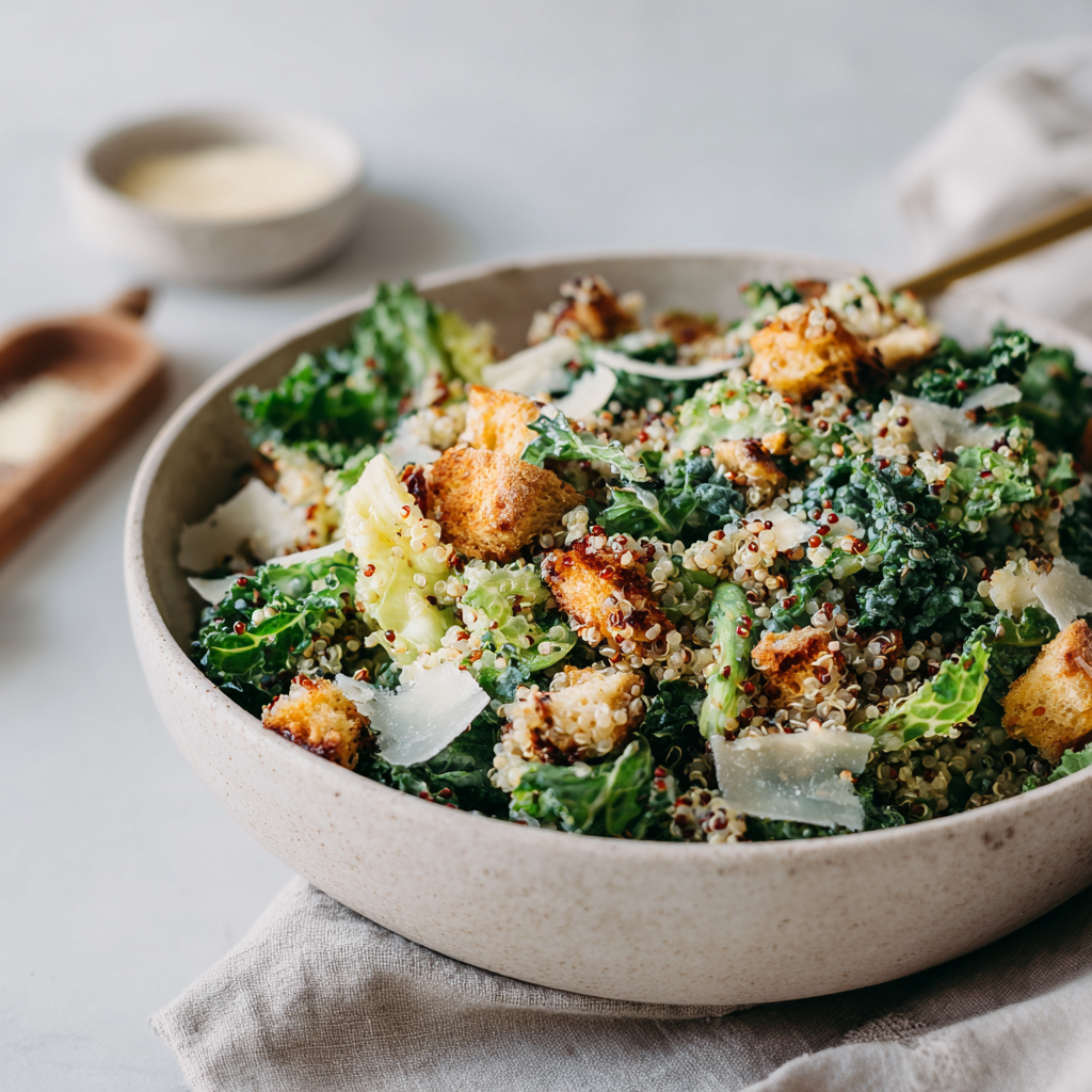 Grünkohl- und Quinoa-Caesar-Salat