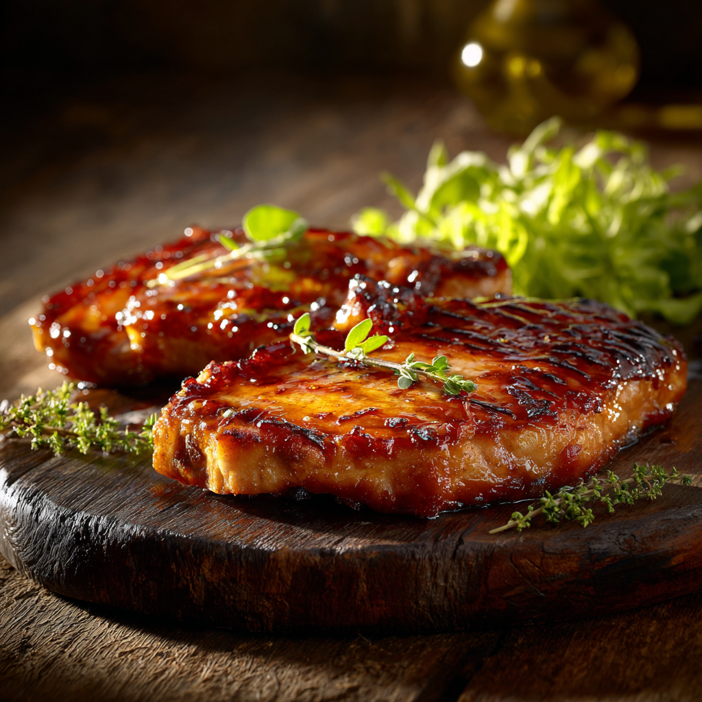 Schweinekoteletts aus der Pfanne